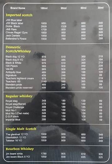 SPOT 9 - Family Resto Bar menu 