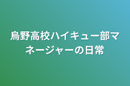 烏野高校ハイキュー部マネージャーの日常