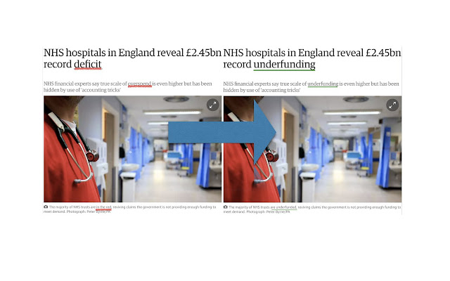 NHS Overspend Autocorrector chrome extension