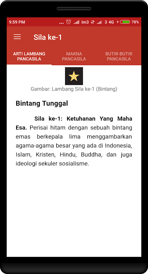 Pancasila Sorotan Syariat Android Apps Google Play Screenshot Gambar Lambang