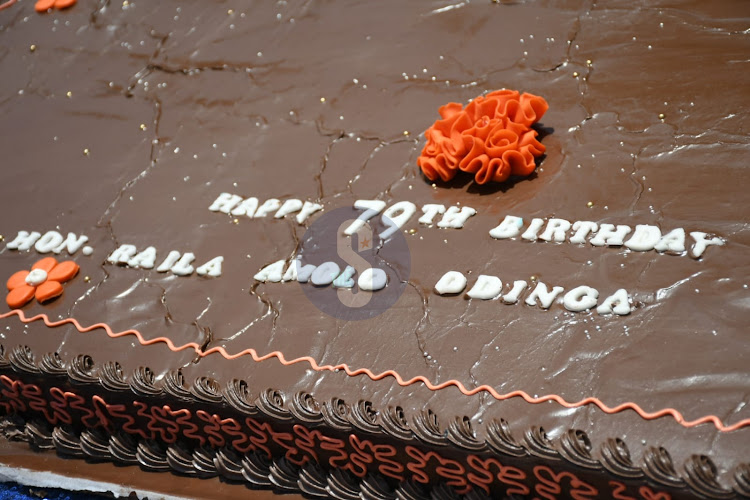 Azimio Leader Raila Odinga's birthday brown cake, January 7, 2024.