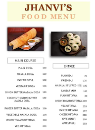 Jhanvi Authentic South Indian Food menu 1