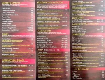 Cake Paradise menu 