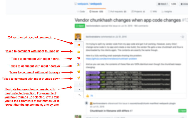 Github Notable Comments chrome extension