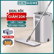 Bộ Cây Lau Nhà Thông Minh Tự Vắt Goso Plus, Chổi Lau Nhà Xoay 360 Độ, Tách Chiết Nước Bẩn Hiện Đại Gsp