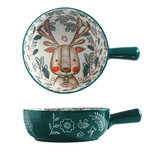Title 4, Cartoon Salad Ceramic Handle Noodle Bowl – Enjo...