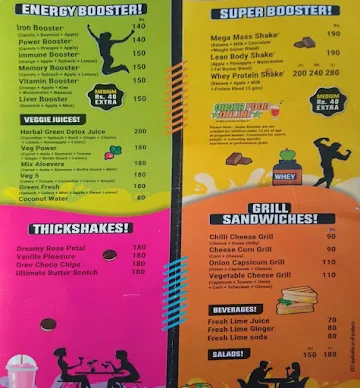 Juice Lounge menu 