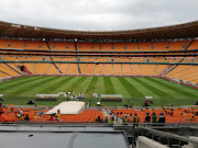 A general view from inside the FNB Stadium with two-and-a-half hours to kickoff of Kaizer Cheifs match against Highlands Park. 