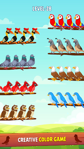 Screenshot Bird Color Sort Puzzle