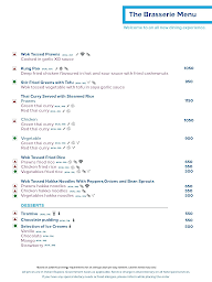 The Brasserie menu 7