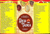 Desi Tadka menu 1