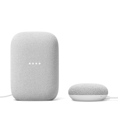 Google Home - Smart Speaker & Google Assistant, Light Grey & White