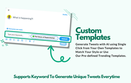 TweetWiz - Generate Tweets & Replies with AI small promo image