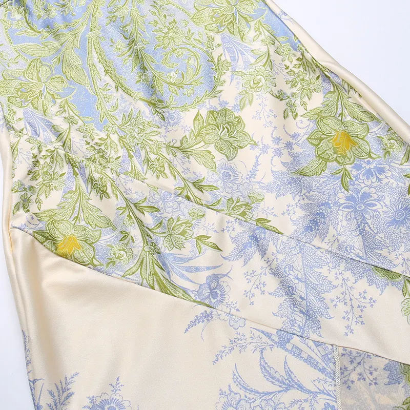 Abito da donna con top a tubino sottile stampato alla moda