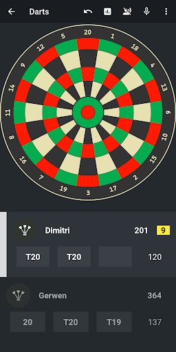 Screenshot DARTS Scoreboard 2024