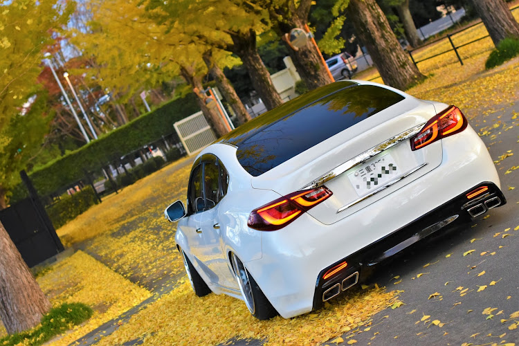 フーガのSIMPLE VIP・stance・目指せPickUpCars・紅葉と愛車・ドライブに関するカスタム事例の投稿画像1枚目