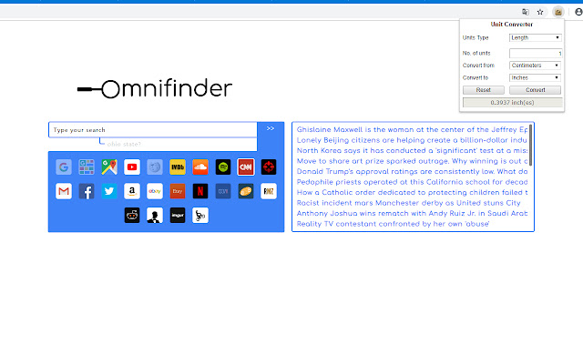Unit-Converter chrome extension