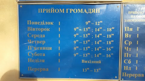 Управління державної міграційної служби у Вінницькій області