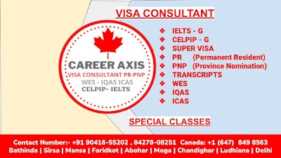 photo of Canadian Career Axis Overseas IELTS - CELPIP TRAINING/COACHING CENTER | VISA CONSULTANT | P.R- PNP | TRANSCRIPTS - WES IQAS Bathinda Sirsa Mansa Faridkot Abohar Moga Chandighar Ludhiana Delhi