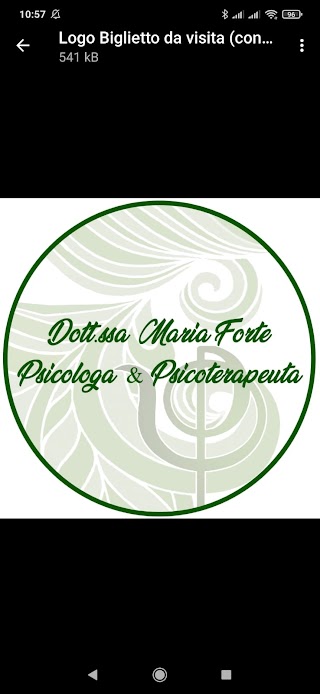 Dott.ssa Maria Forte - Psicologa e Psicoterapeuta Cognitivo Comportamentale