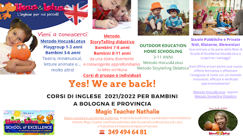 Inglese per Bambini con Hocus&Lotus Magic Teacher Nathalie-Corsi e Lab