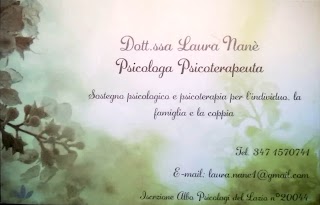 Psicologa Psicoterapeuta Dott.ssa Laura Nanè