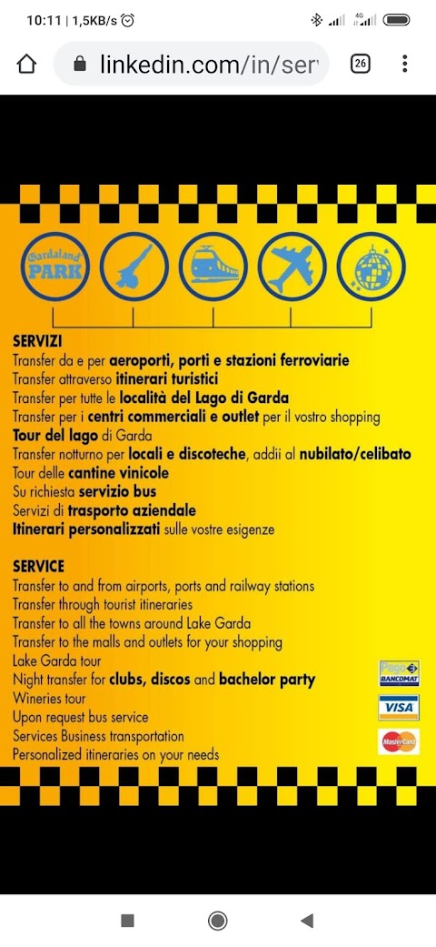 Service personal driver noleggio con conducente lago di Garda