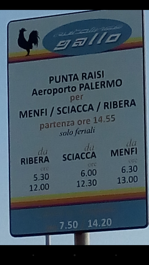 Fermata Pullman Gallo (Menfi - Aeroporto Palermo)