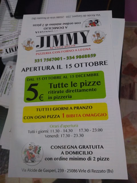 Pizzeria da jimmy con forno a legna