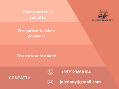 Stefano Trasporti | Trasporto di Automobili, Motociclette, Barche, Gommoni, Roulotte e altri mezzi