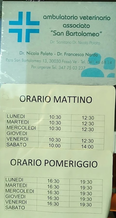 Ambulatorio Veterinario Associato San Bartolomeo