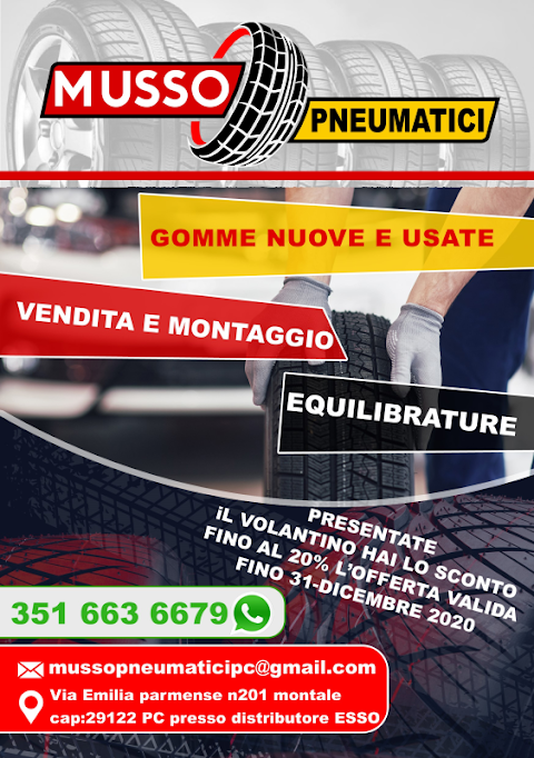 Musso pneumatici Gomme nuove e usate