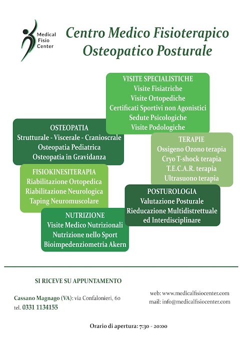 Poliambulatorio Medical Fisio Center - Visite Specialistiche, Fisioterapia, Osteopatia, Posturologia