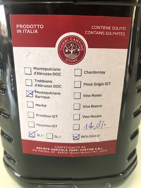 Torri Cantine - Vendita vino sfuso biologico