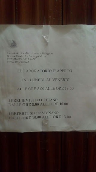 Labor.Di Anal.Clin.E Biol. Delle Dott. Randisi E G