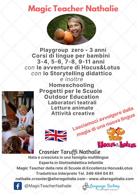 Inglese per Bambini con Hocus&Lotus Magic Teacher Nathalie-Corsi e Lab