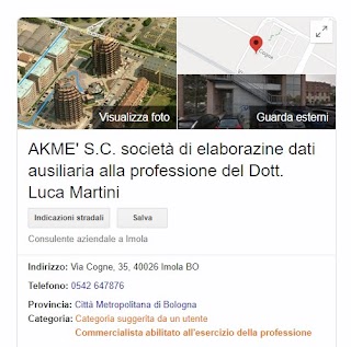 AKME' S.C. società di elaborazine dati ausiliaria alla professione di Luca Martini - dottore commercialista