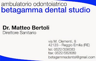 Ambulatorio Odontoiatrico Betagamma Dental Studio - Direttore Sanitario dott. Matteo Bertoli