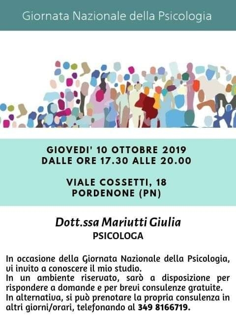 Dott.ssa Mariutti Giulia Psicologa • Psicoterapeuta Pordenone