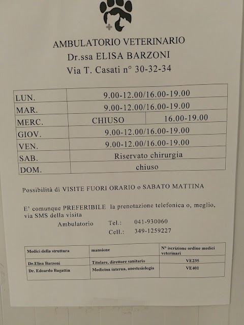 Ambulatorio Veterinario Barzoni Elisa