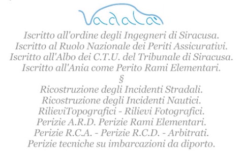 Emanuele Vadalà - Ingegnere - Perito Assicurativo - Arbitro ANIA - Ricostruttore di incidenti stradali - Rami Elementari