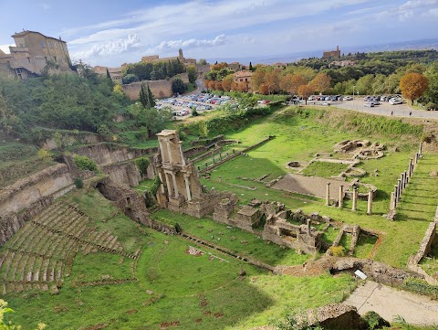 Panoramic view of Roman Theater of Volterra