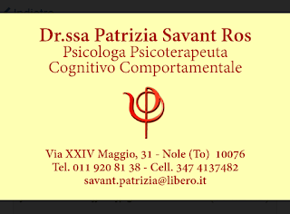 Studio di Psicologia e Psicoterapia cognitivo comportamentale. Dott.ssa Savant Ros Patrizia