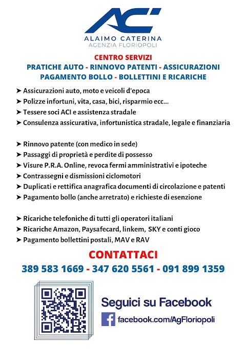 Agenzia Floriopoli Di Alaimo Caterina - Assicurazioni, Pratiche Auto, Rinnovo Patenti, bollo ACI