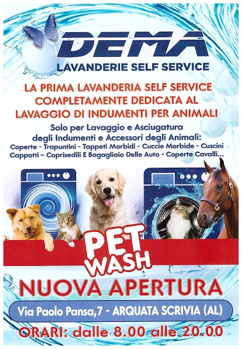 DEMA PET LAVANDERIA SELF SERVICE solo per accessori animali