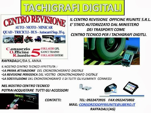 CONSORZIO OFFICINE RIUNITE SRL CENTRO REVISIONE VEICOLI E TACHIGRAFI AGENZIA PRATICHE AUTOMOBILISTICHE