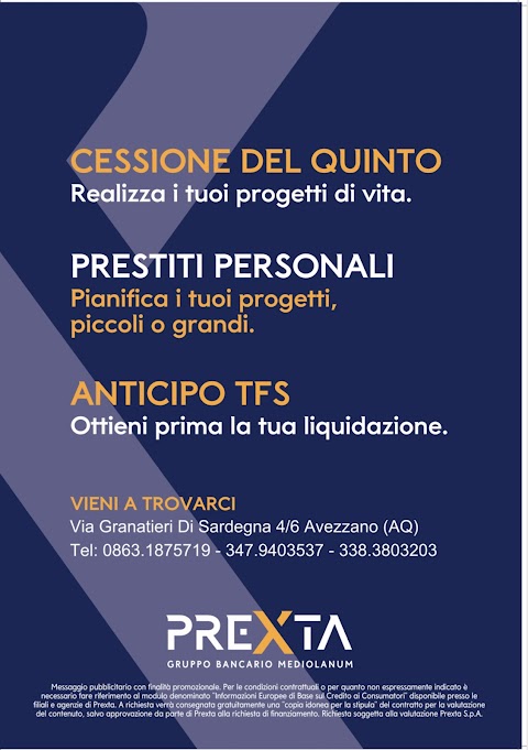 Prexta SpA Gruppo Bancario Mediolanum Agenzia di Avezzano