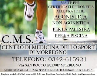 C.M.S. CENTRO DI MEDICINA DELLO SPORT DI MORBEGNO Di Montani Giampaolo & C. Sas