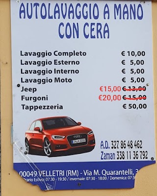 Autolavaggio a Mano Con Cera