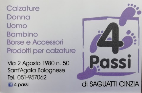 Calzature 4 Passi di Saguatti Cinzia - Donna Uomo Bambino Borse e Accessori